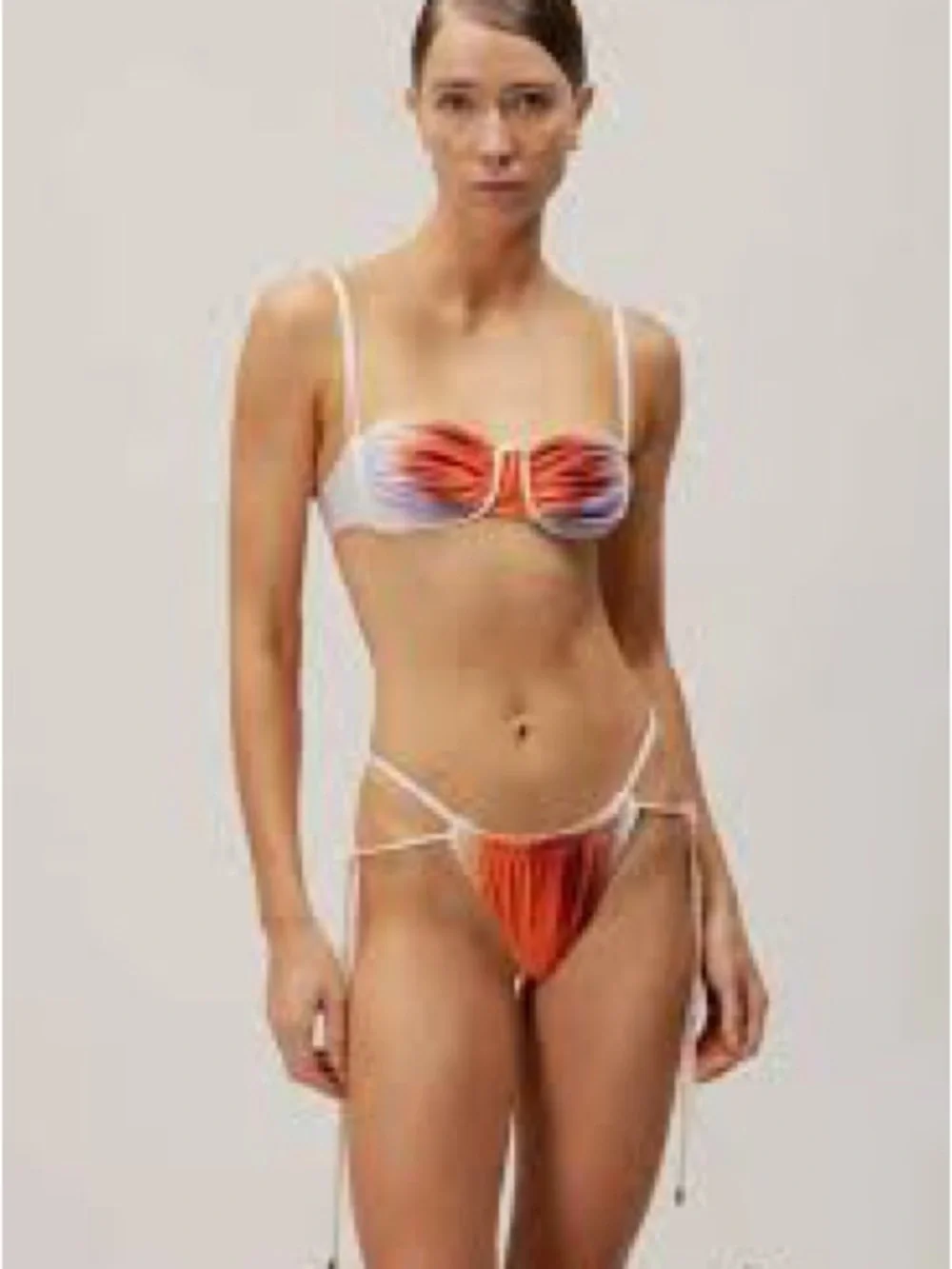 Baobab Collection Orange to Purple Ombre Rope-Trim Bikini - Picture 6 of 7